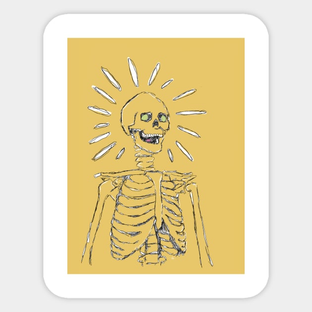 Skeleton Surprised Sticker by BrandxbyCristina